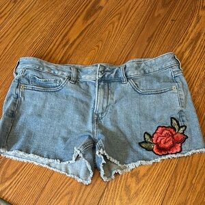 Express Embroidered Denim Shorts 10